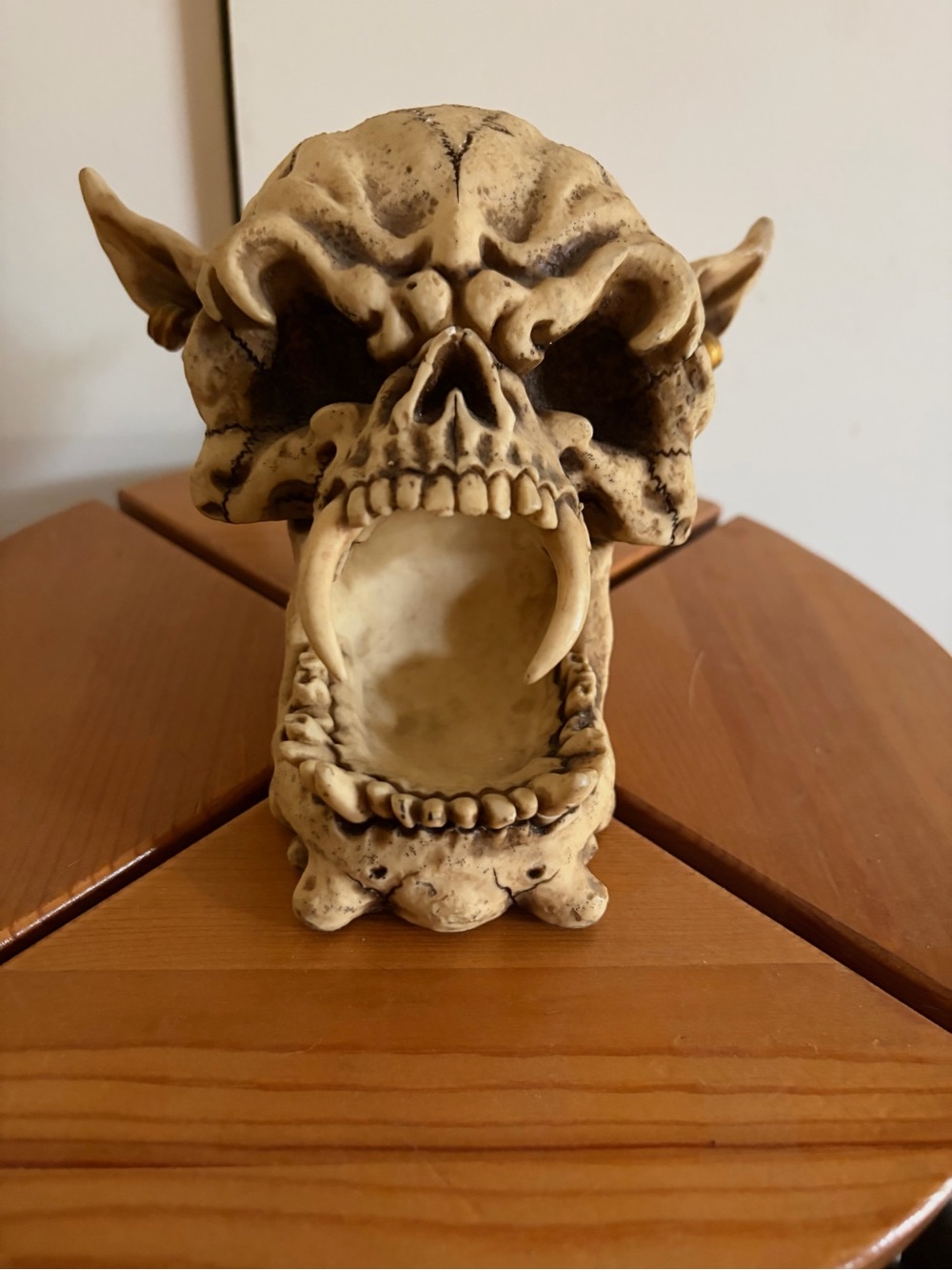 Vintage Skull Gargoyle Demon Decorative Skull Sculpture - #0127